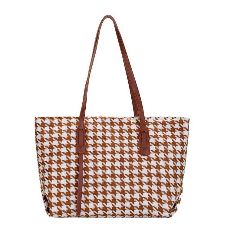 Bolsa City com estampa Houndstooth
