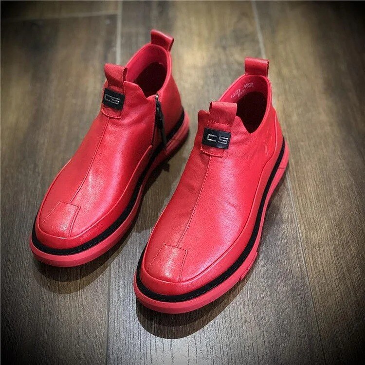 BOTAS DE COURO CASUAL MODA MASCULINA (ESTOQUE LIMITADO)