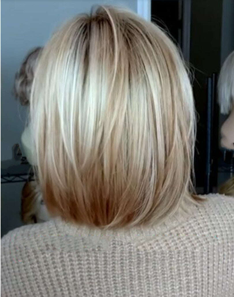 Ombre Blonde Medium Length Wig