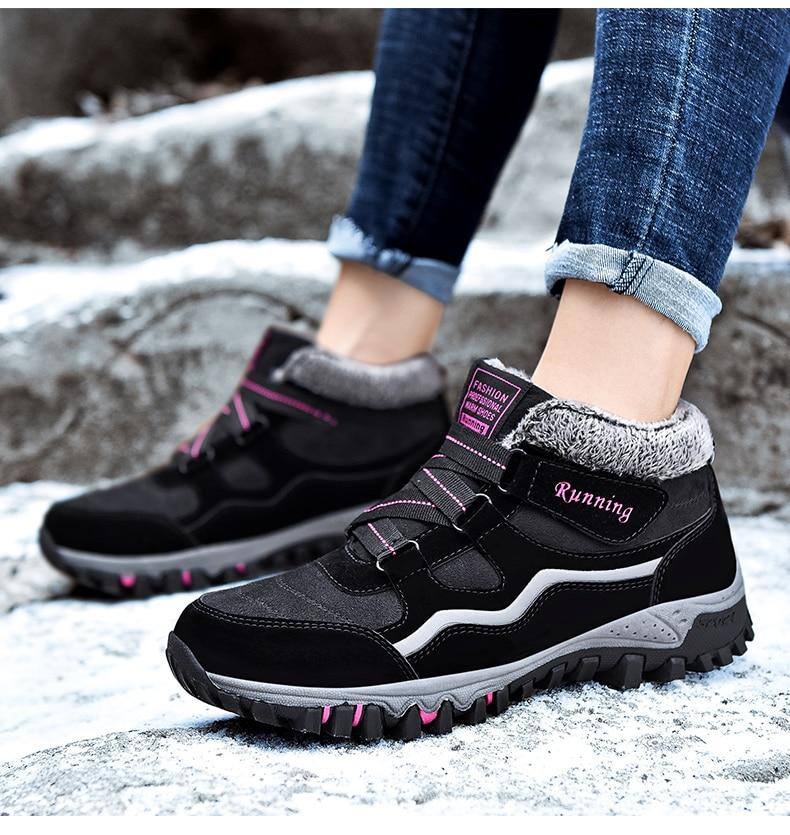 Glacial Comfort - Botas de corrida impermeáveis ​​unissex com velcro