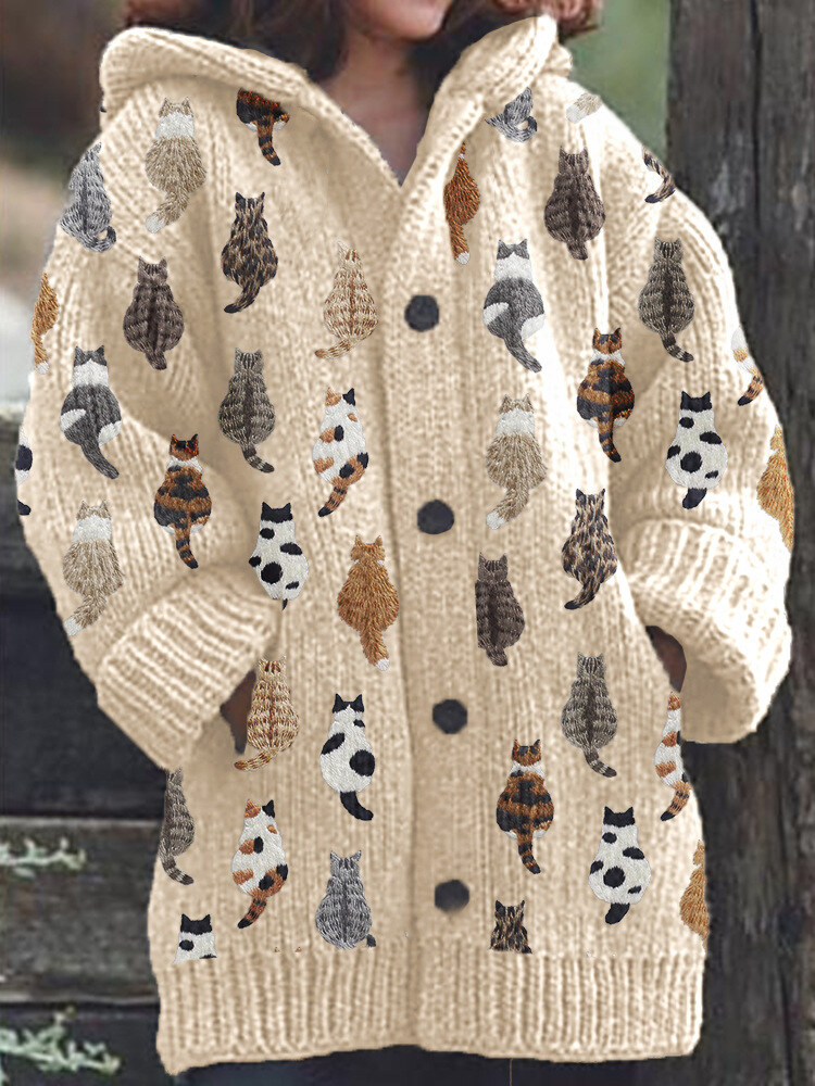 HOODIE COLORIDO E ACONCHEGANTE COM GATOS
