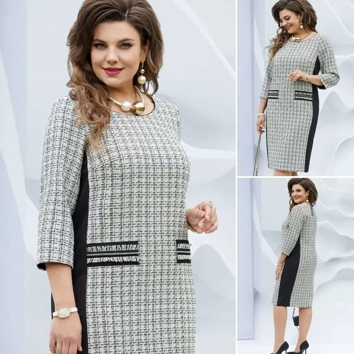 2024 Novo vestido elegante fino de alta qualidade