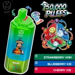 UZY 6-in-1 150,000 Puffs Disposable Vape – Quad Mesh Coil, Smart Screen, Crystal Design, Wholesale & Bulk Buy