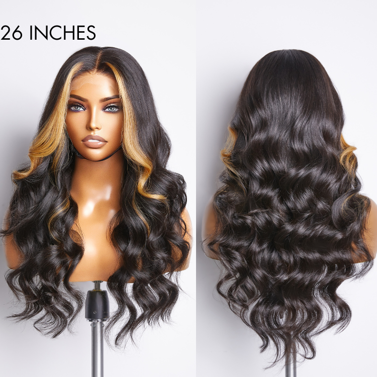 ENQUADRAMENTO DE ROSTO LOIRO DESTAQUE EM CAMADAS CORTE SOLTO ONDA CORPORAL 5X5 FECHAMENTO INDETECTÁVEL PERUCA DE RENDA HD