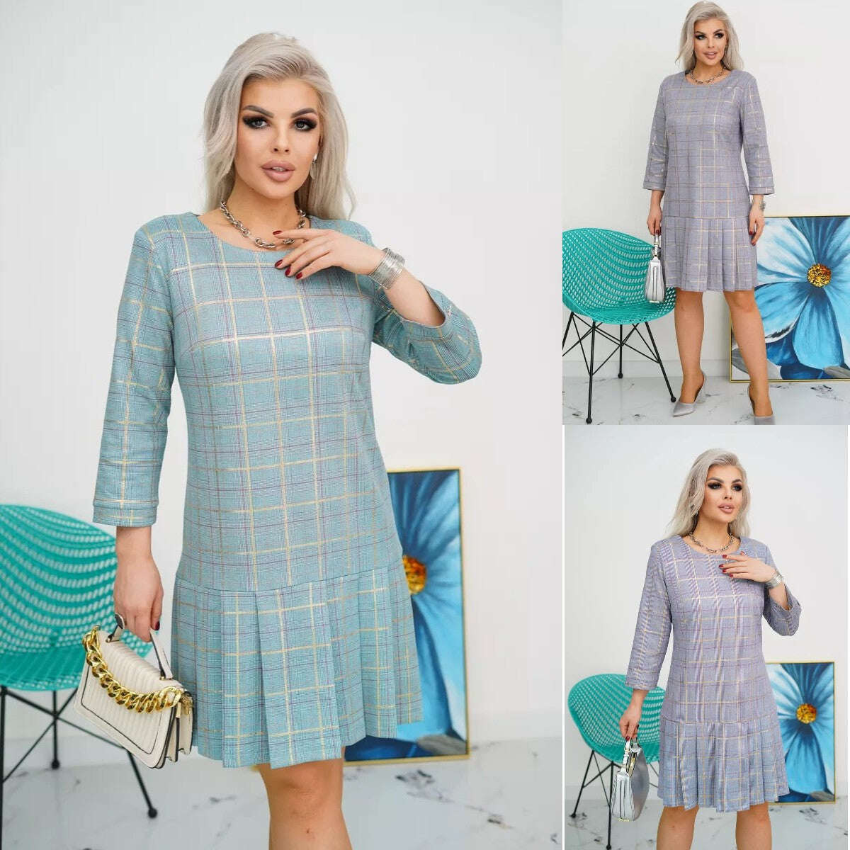 🔥[S-5XL]💜💚Vestido moderno de alta qualidade