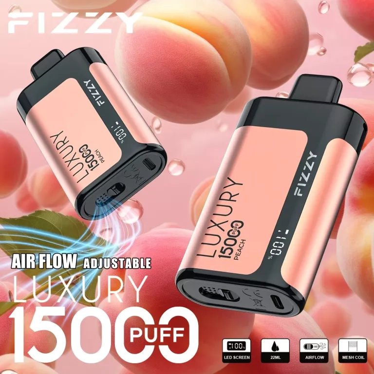 Fizzy Luxury 15000 Puffs LCD Screen Rechargeable Disposable Vapes Fizzy Cherry
