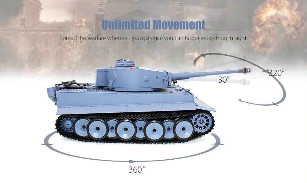 Heng Long RC Battle Tank 1/16 2.4G Germany Tiger I Tank