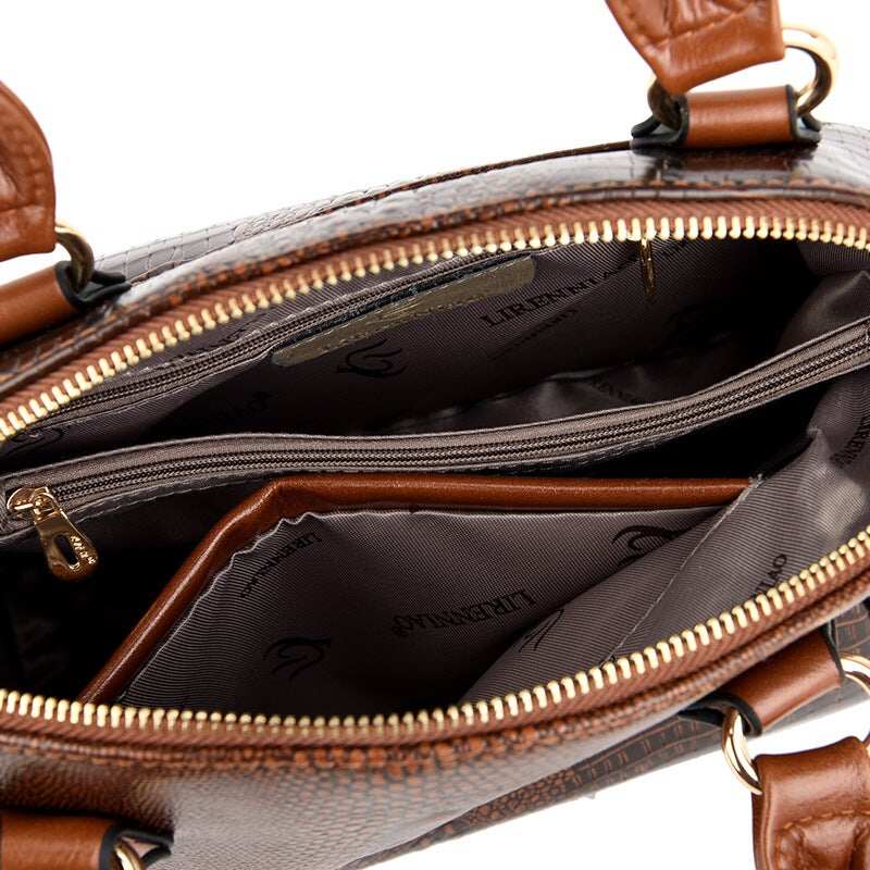 2024 Bolsa crossbody feminina com padrão de crocodilo