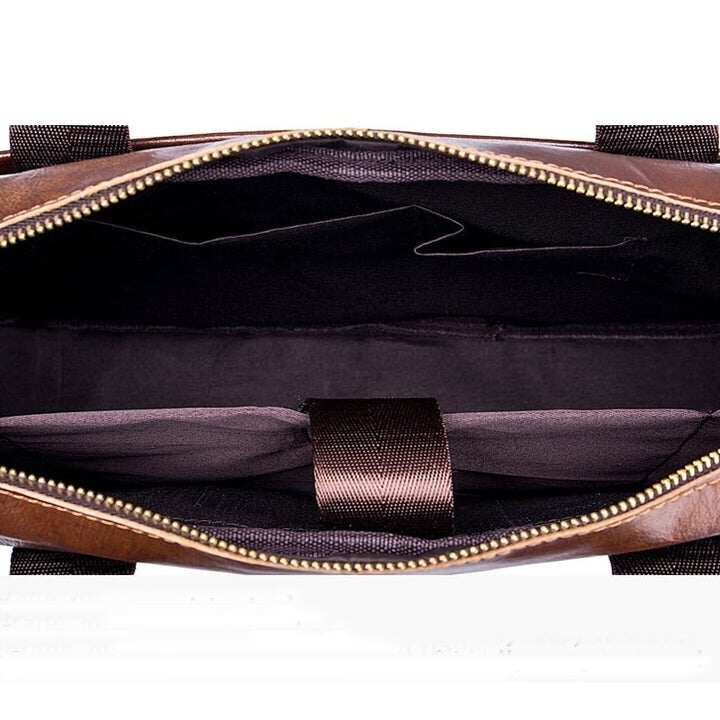 Męska teczka z prawdziwej skóry w stylu vintage na laptopa