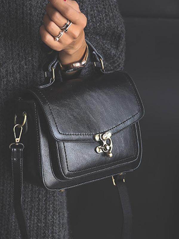 Bolsa de couro lavada vintage exclusiva