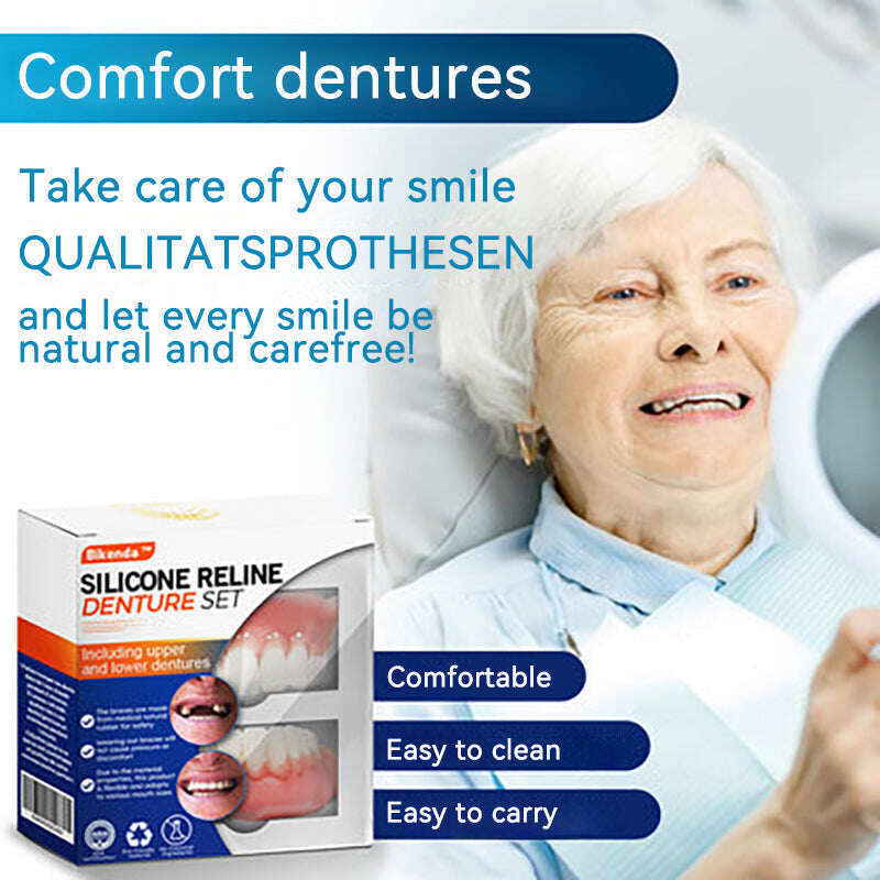 ✅Loja oficial | Conjunto de próteses de silicone Bikenda™ Reline 🧑🏼‍⚕️Recomendação da British Dental Association (BDA)