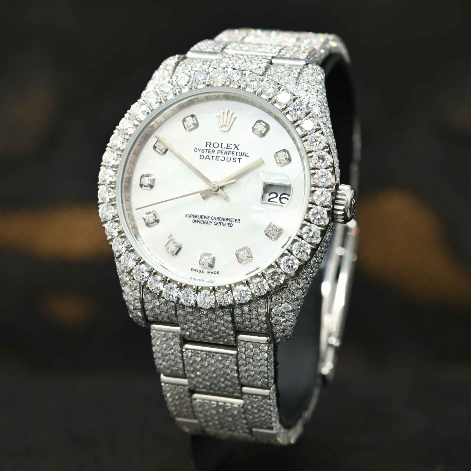 Rolex Datejust 41mm - 2 Tons Full Honeycomb Baguette