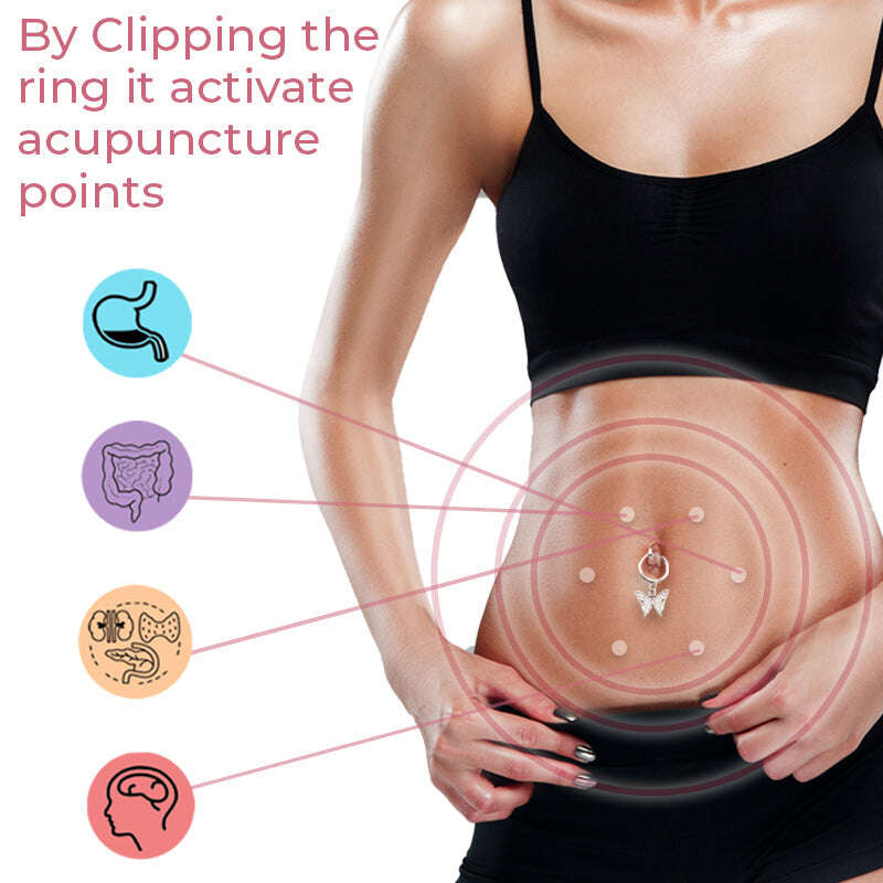 MAGNEPRESS ACUPRESSÃO UMBILICAL ANEL DO BOTÃO DE DESINTOXICAÇÃO DO BARRIGA