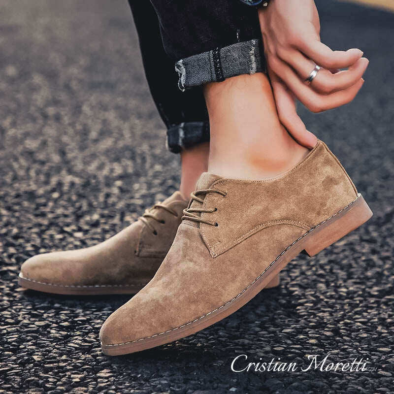 Oxfords de couro camurça genuíno Brooklyn™