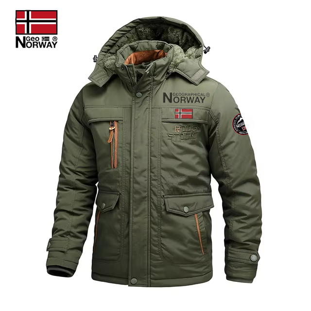 Geographical Norway - Nova jaqueta quente à prova de vento e água para homem de 2025