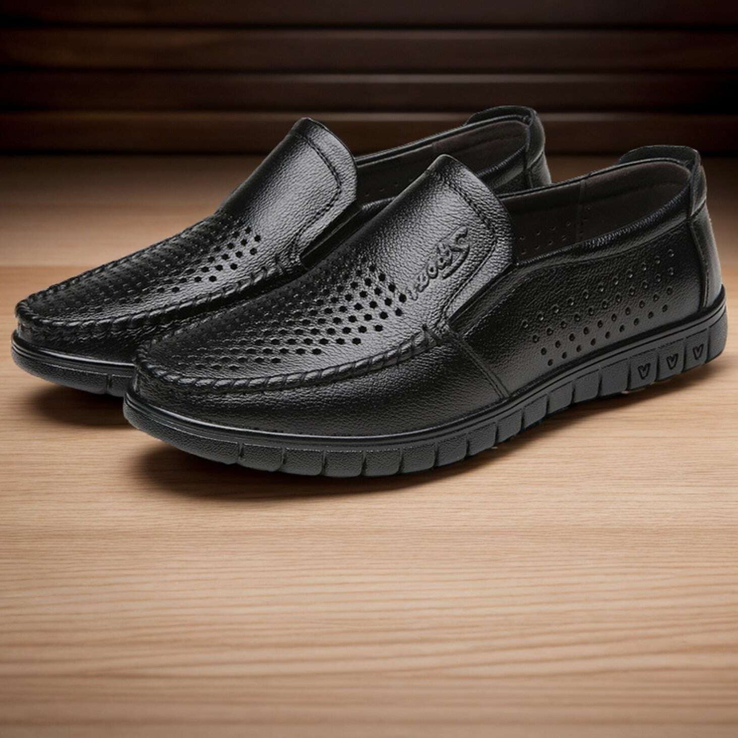 Sapato Mocassim de Couro Adão™ / O Toque do Paraíso: Conforto e Ventilação Extraordinária!