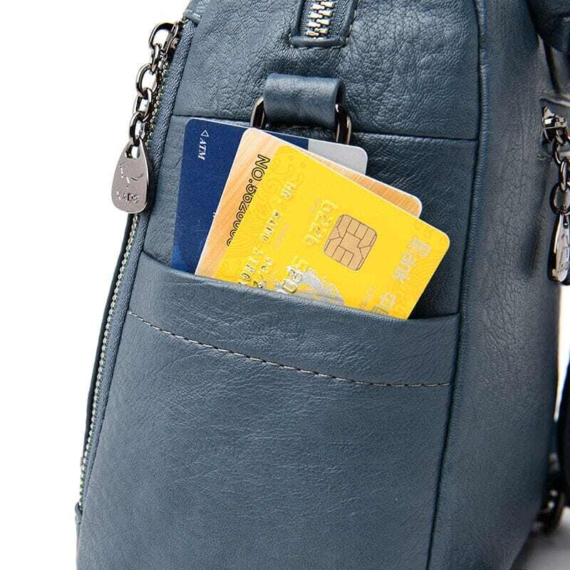 MOCHILA DE COURO FEMININA - ATMOSFERA