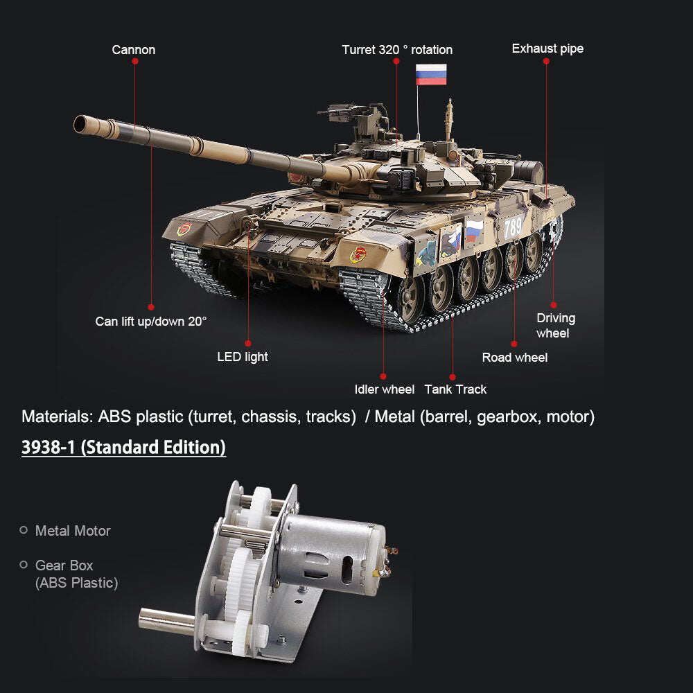 Heng Long RC Tank 1:16 Russian T90 Main Battle Tank