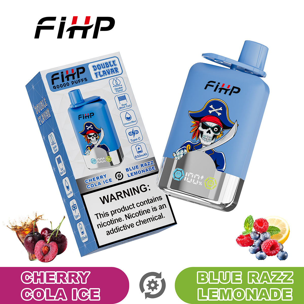 Vape FIHP 40 000 zaciągnięć z podwójnym smakiem