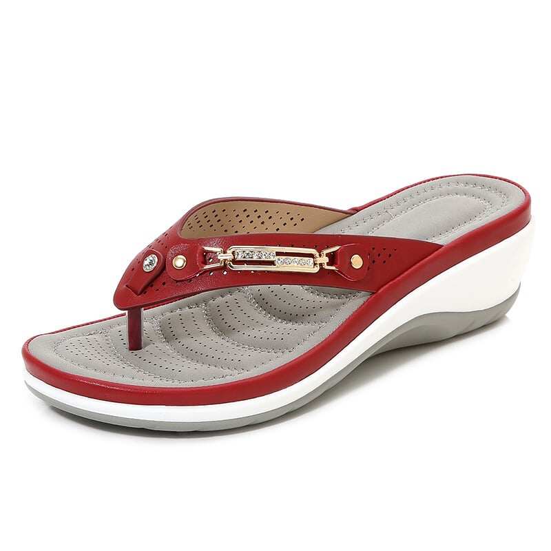 ⏰Last Day Promotion 49% OFF -Women's Arch Support Soft Cushion Flip Flops Thong Sandals Slippers