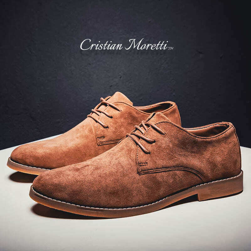 Oxfords de couro camurça genuíno BrooklynTM