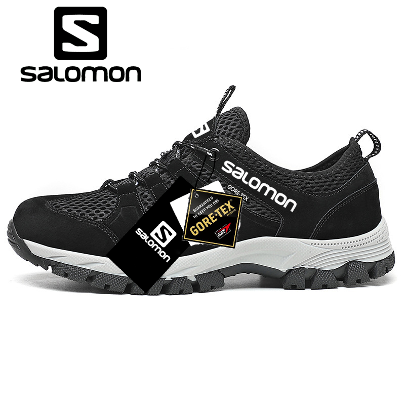 2024 novos tênis de caminhada Salomon GTX impermeáveis ​​e respiráveis