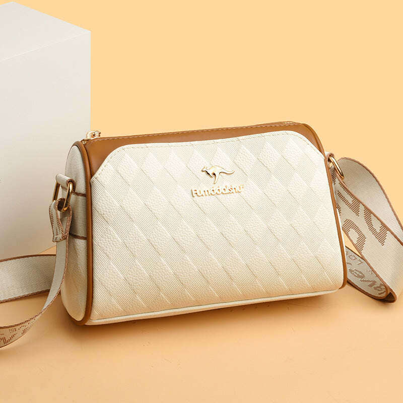 [Най-добрият подарък за нея] Модна 3-слойна чанта през рамо с диамантен модел с голям капацитет