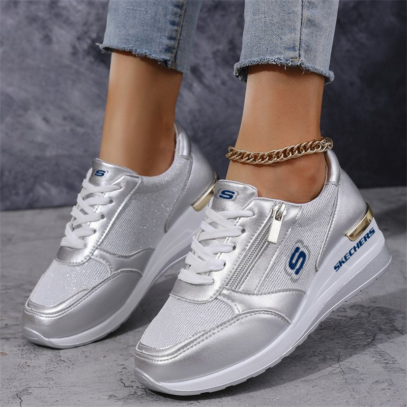 SKECHERS® Najlepsze sznurowane, zapinane na suwak z boku, casualowe trampki 2025 roku
