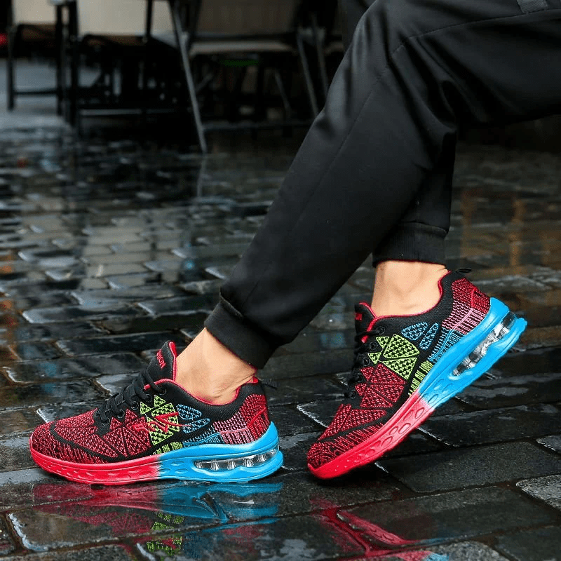 🔥Promoção da semana passada com 53% de desconto 🔥Tênis ortopédico multicolorido com almofada de ar para homens e mulheres