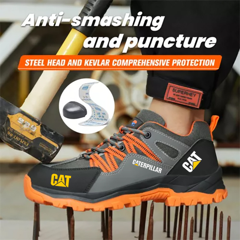 Nowe męskie buty robocze CAT® 2025 ze stalowymi noskami, nietłukące i odporne na przebicie, oferta ograniczona czasowo