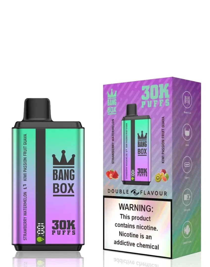 Bang Box 30000 Puffs Sabor Duplo 0% 2% 5% Baixo Teor de Nicotina Compra em Atacado Caneta Vape Descartável Recarregável~