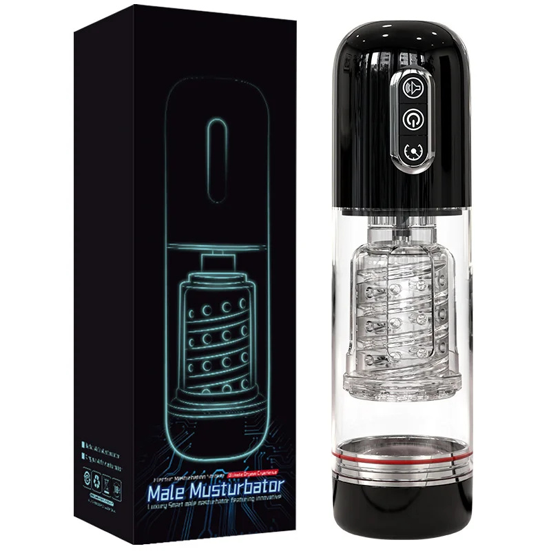 TITANIUM WARRIOR 10 ТЕЛЕСКОПИЧНО ВЪРТЕНЕ 10 ИЗСМУКВАНЕ АВТОМАТИЧНА МЪЖКА МАСТУРБАЦИЯ