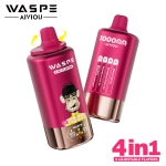 waspe 4in1 100k disposable vape Cherry cola ice cream, strawberry cherry ice cream, strawberry cola ice cream, and strawberry watermelon bubble ice cream