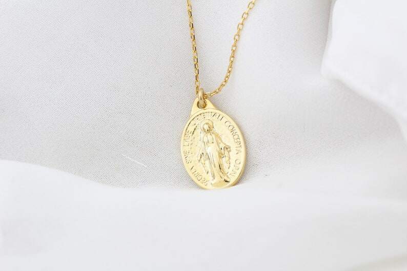 Virgin Mary and Jesus Necklace