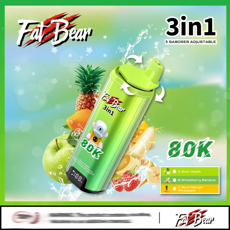 AIVONO AIM FAT BEAR 80000 PUFFS VAPES Mixed berries + strawberry kiwi + strawberry watermelon