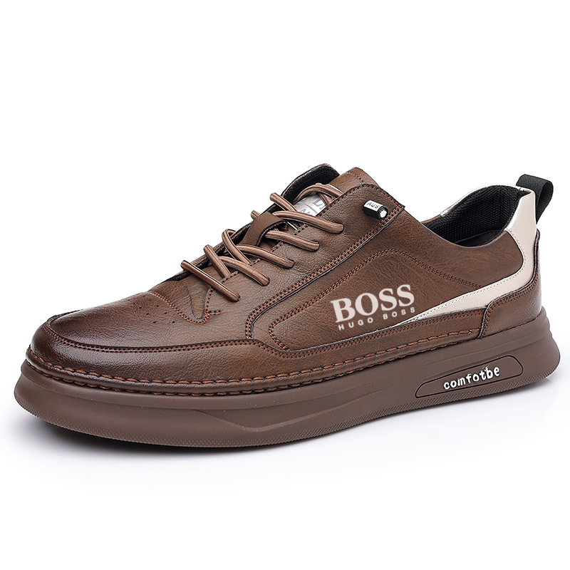BOSS 2025 novos sapatos casuais e versáteis de sola grossa de alta qualidade