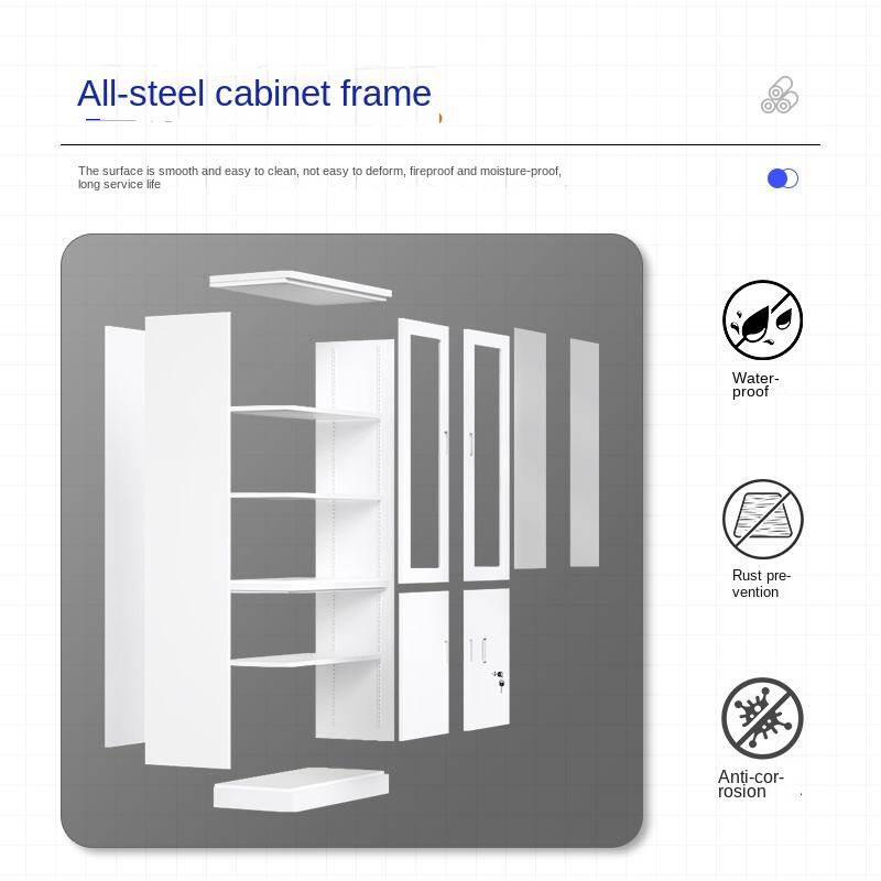 Cheap Price 1850*900*400mm Moisture Proof Adjustable Layer Plate Four Door Large Filing Cabinet