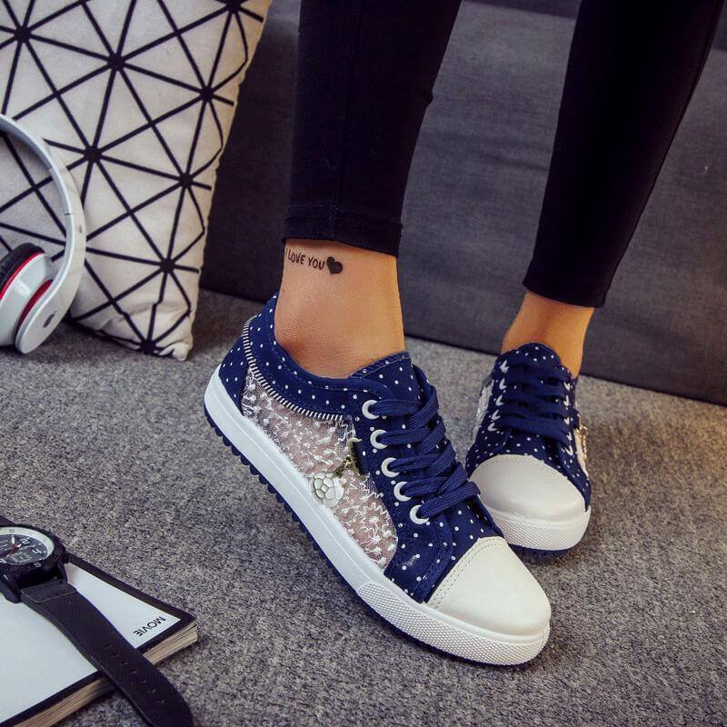 2022 Novo tênis feminino respirável moda casual com cadarço para o dia a dia