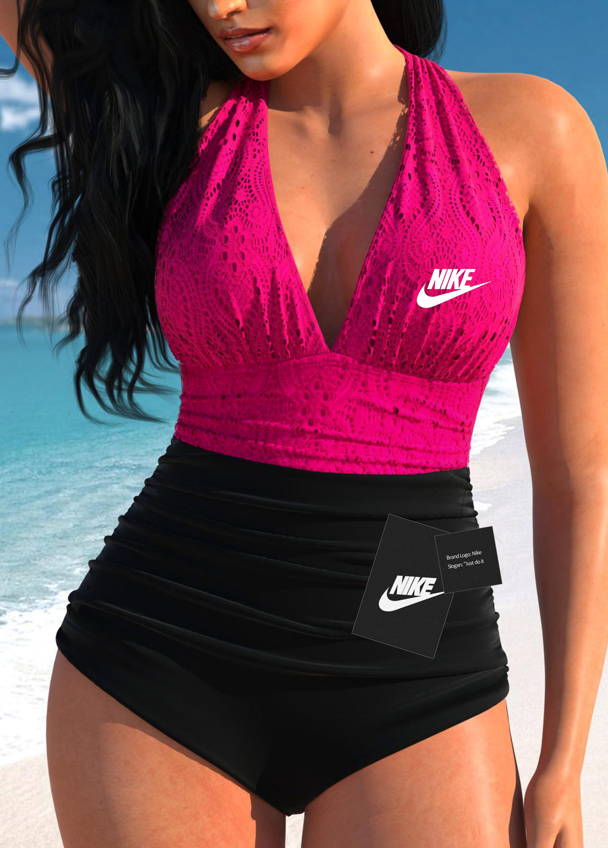 Novo estilo de maiô com decote em V 2025