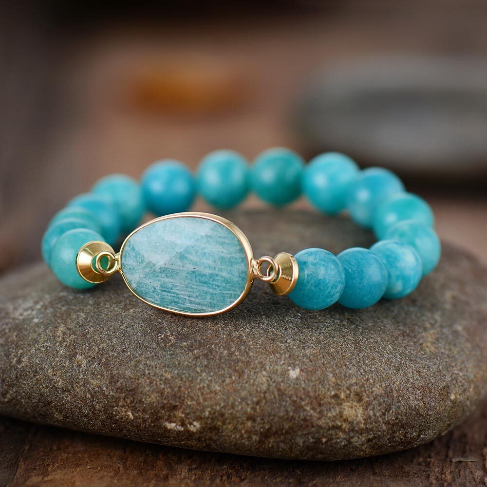 Bracelete de amazonite calmante