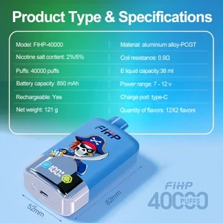 FIHP 40K Dual Mesh Coil Double Flavor Vape