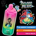 UZY 6-in-1 150,000 Puffs Disposable Vape – Quad Mesh Coil, Smart Screen, Crystal Design, Wholesale & Bulk Buy