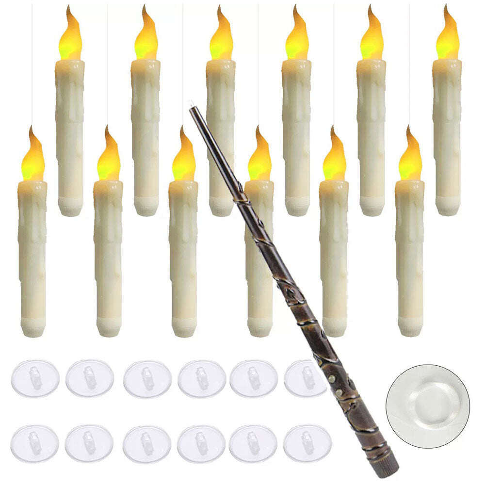 🕯️Velas flutuantes com controle remoto de varinha