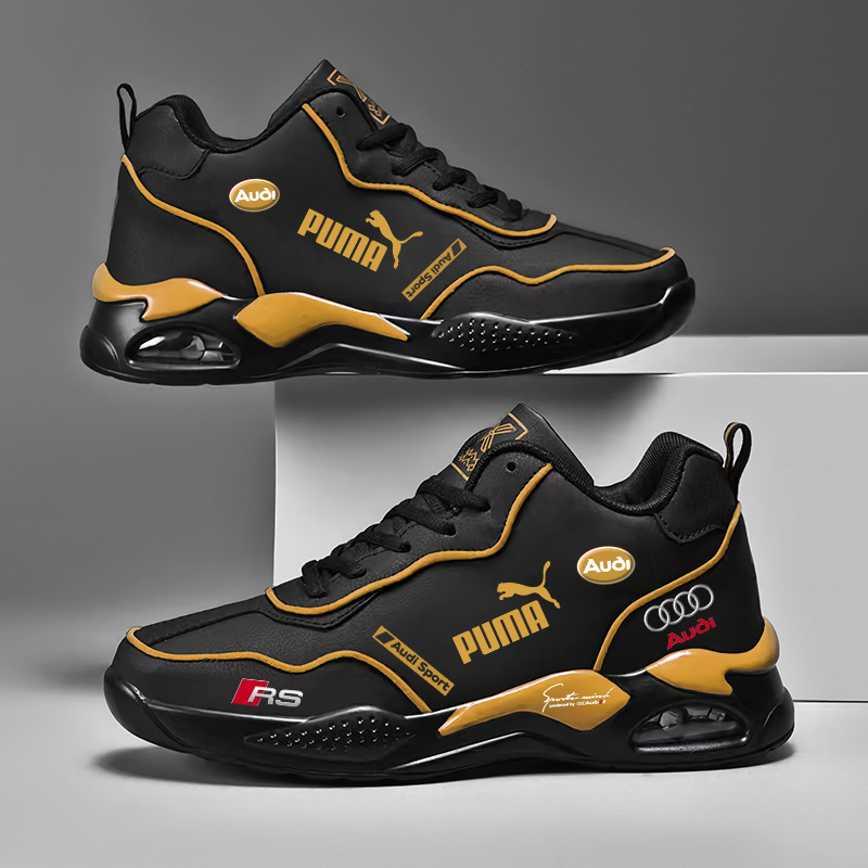PUMA&AUDI 2025 novos tênis masculinos ortopédicos e confortáveis ​​de couro