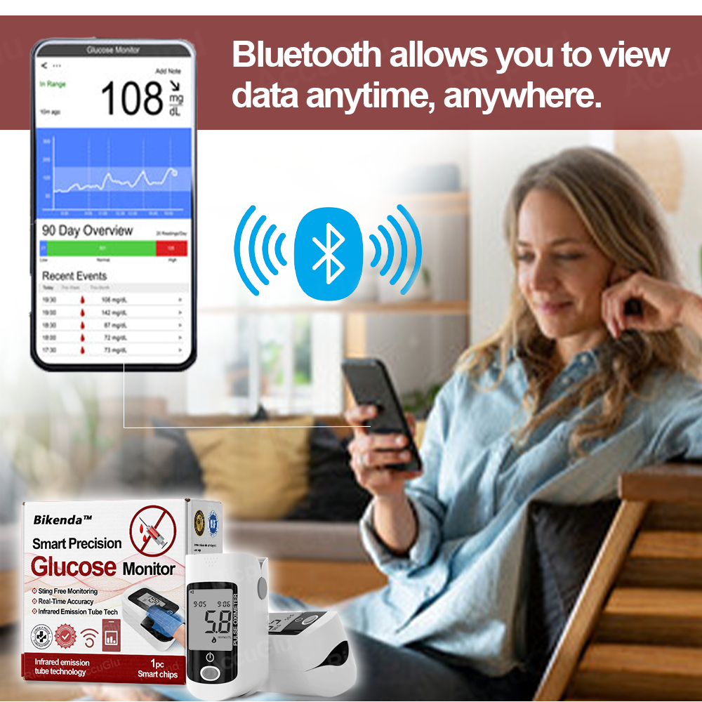 (Loja oficial👩‍⚕️)Bikenda™  Monitor de Glicemia de Precisão Inteligente✅99.8% Exatidão