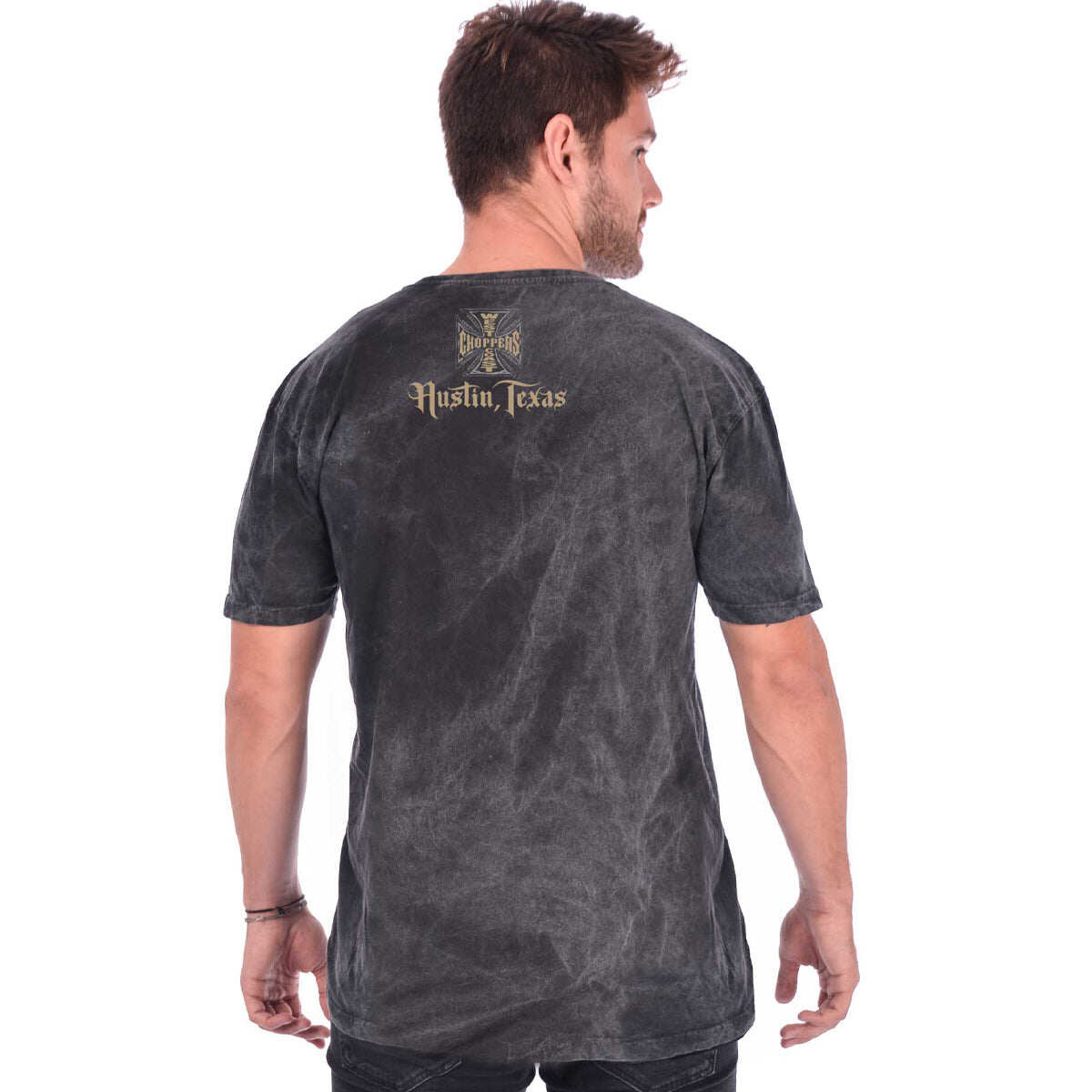 West Coast Choppers Chefe Tee - Cinzento escuro vintage