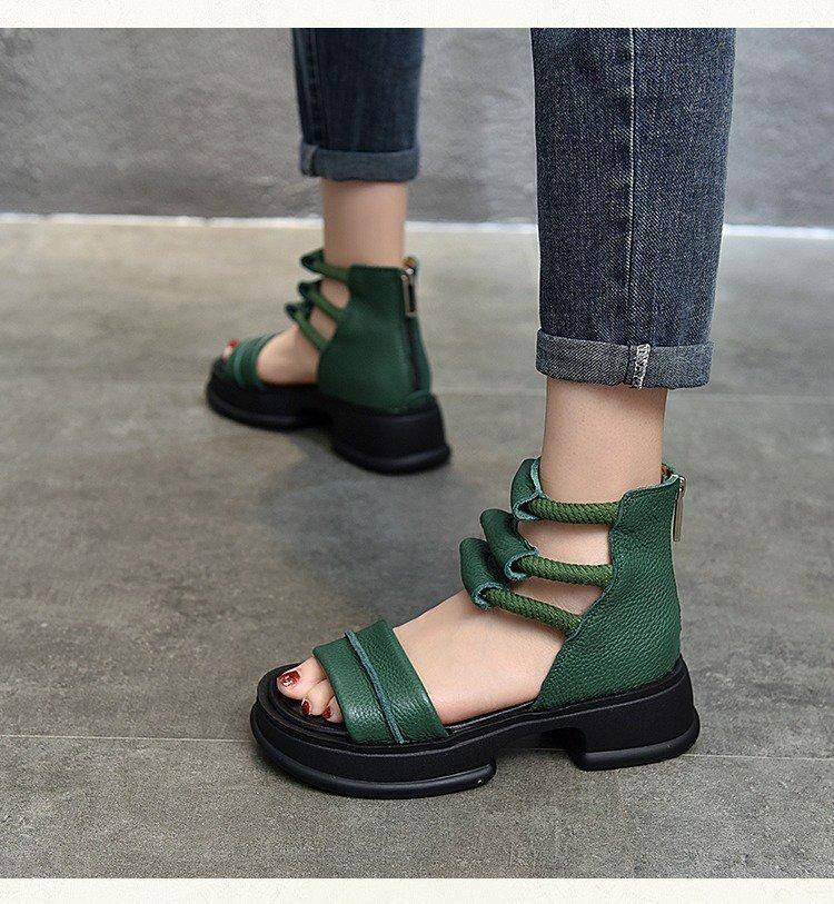 sandálias ortopédicas de couro