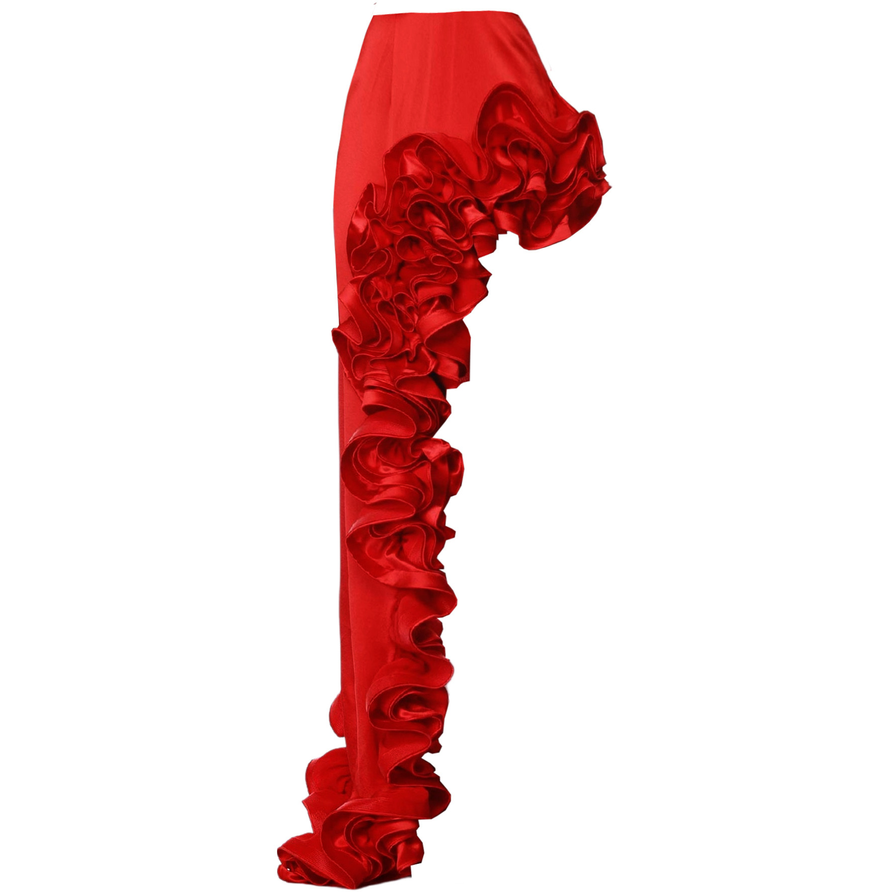 ✨ Red Flower Frilled V Neck One Piece Swimsuit and Skirt