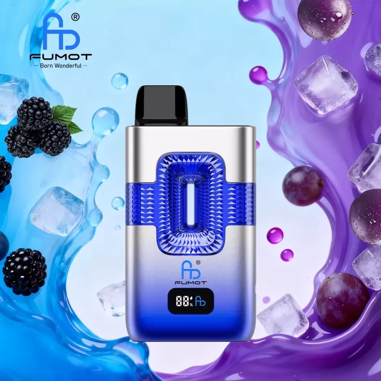 FUMOT ECO 2IN1 50K is a high-capacity rechargeable disposable vape Peach Ice & White Mamba