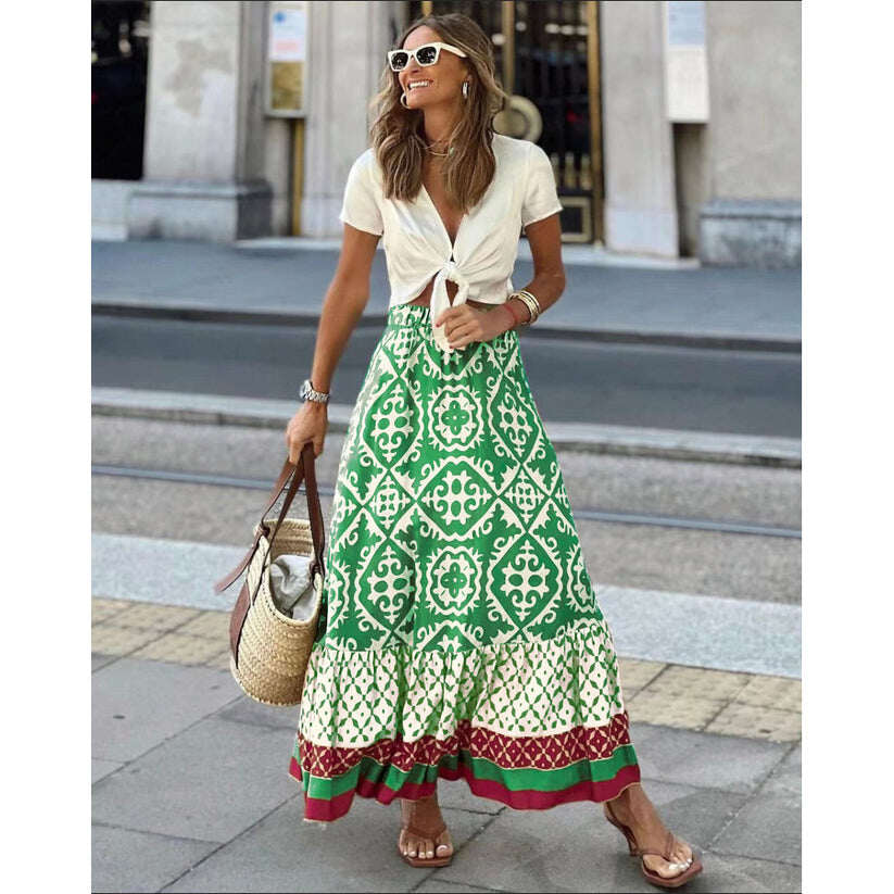 Vintage suknja s printom